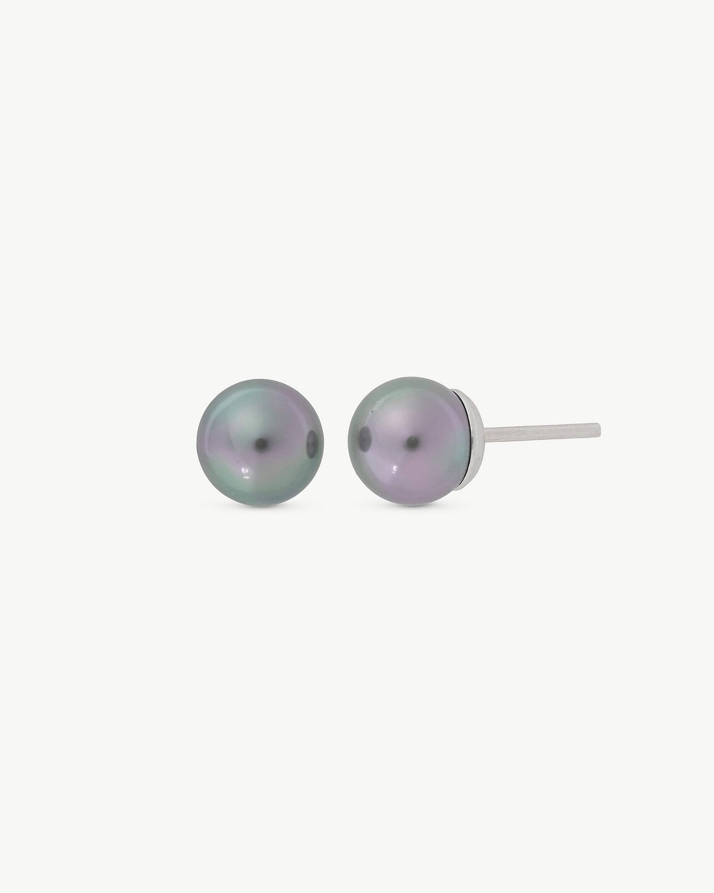 6mm Gray Pearl Earrings Lyra