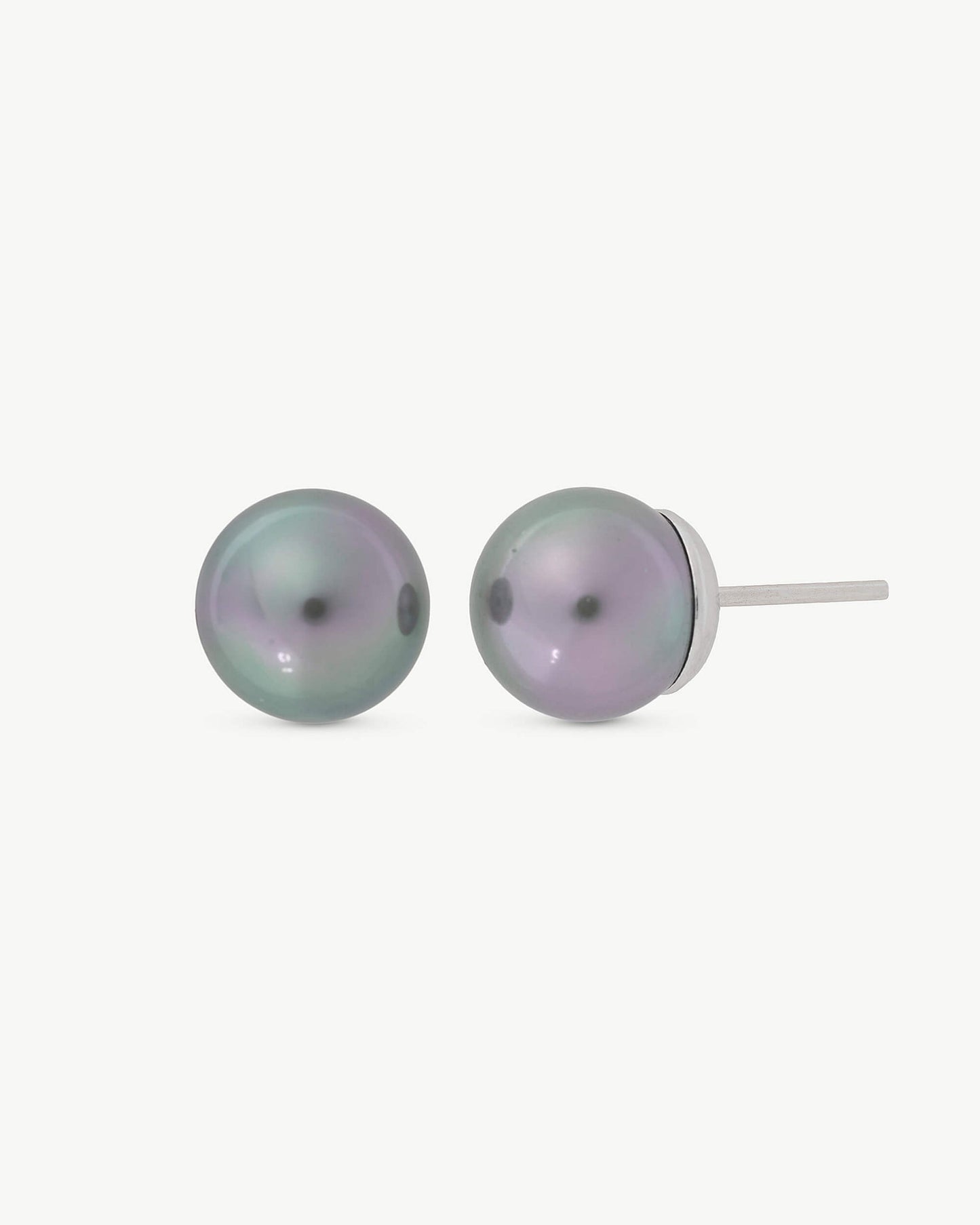 8mm Gray Pearl Earrings Lyra