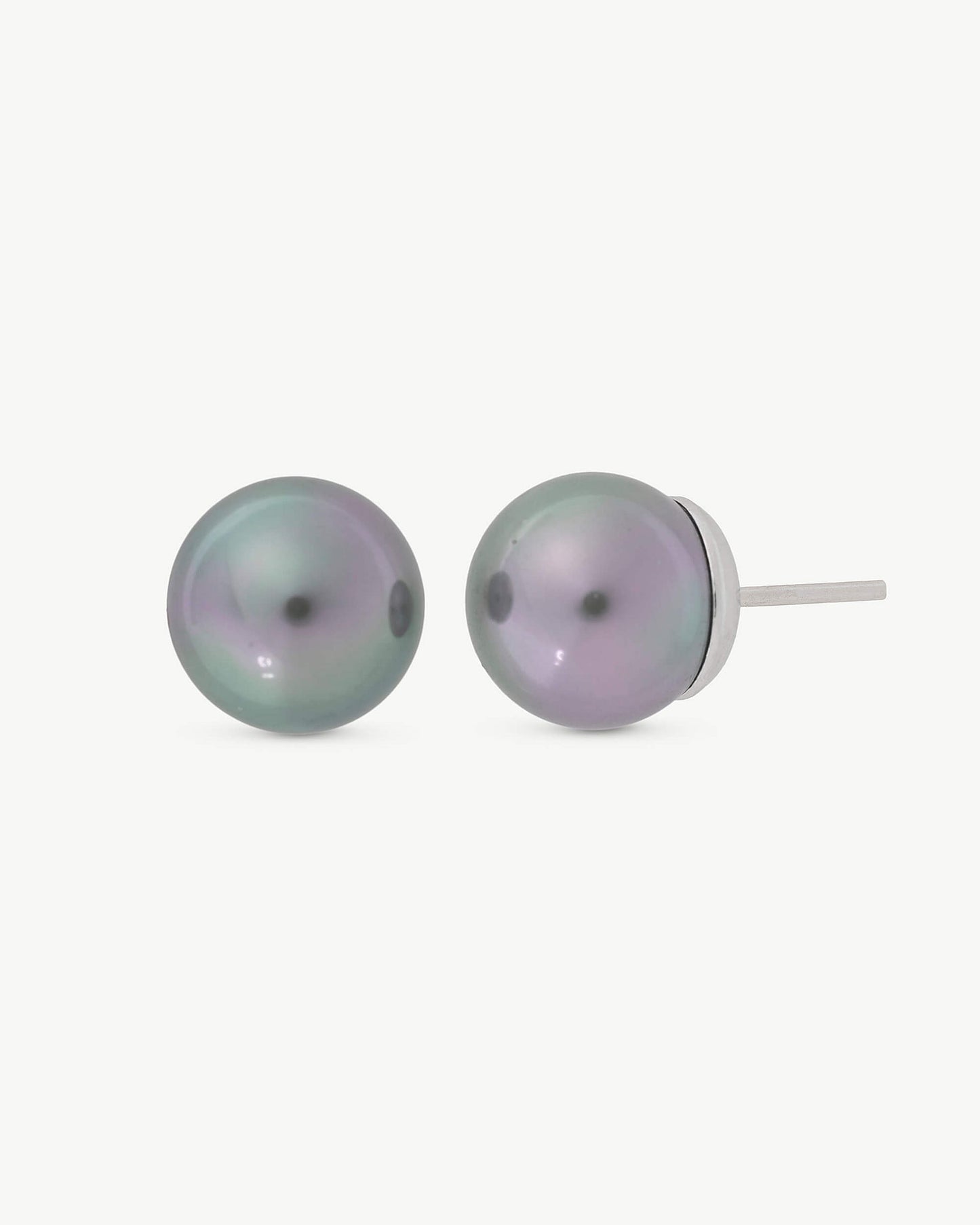 10mm Gray Pearl Earrings Lyra