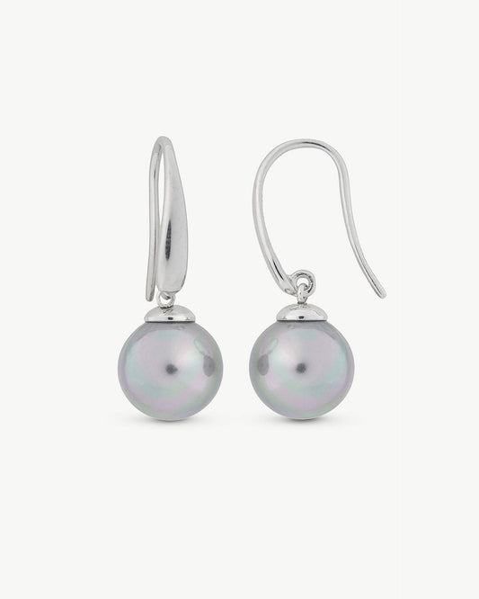 Short Gray Pearl Earrings Nuada