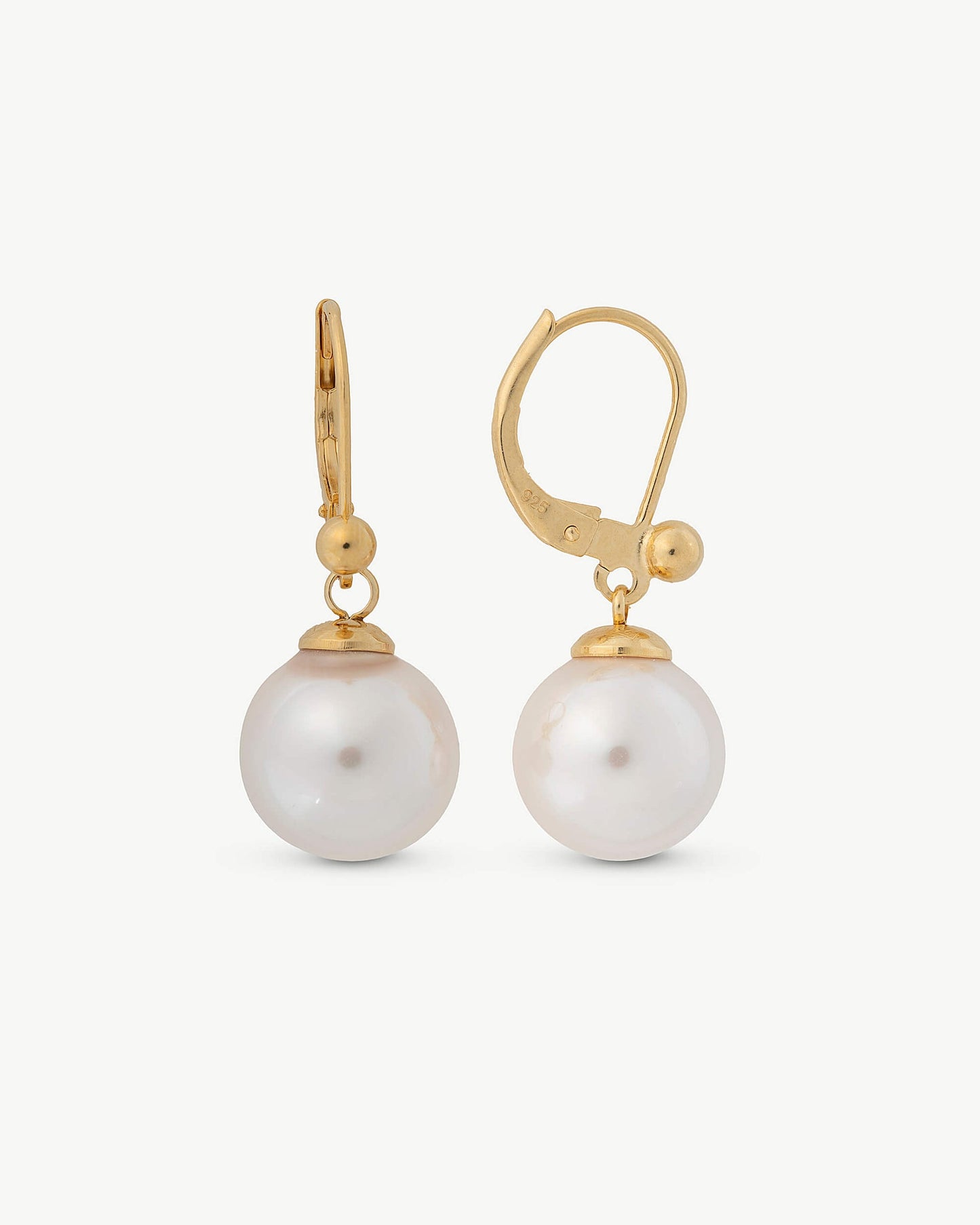 Golden Hoop and Pearl Earrings Nuada