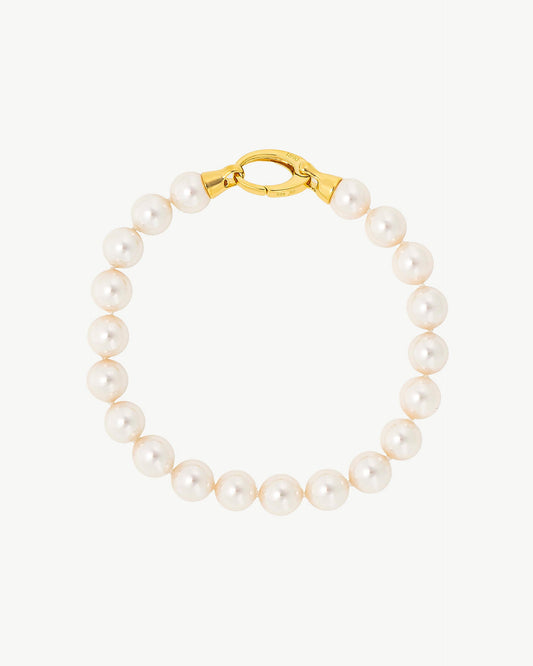 8mm Golden Pearl Bracelet Lyra