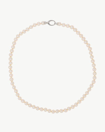 7mm Golden Pearl Necklace Lyra