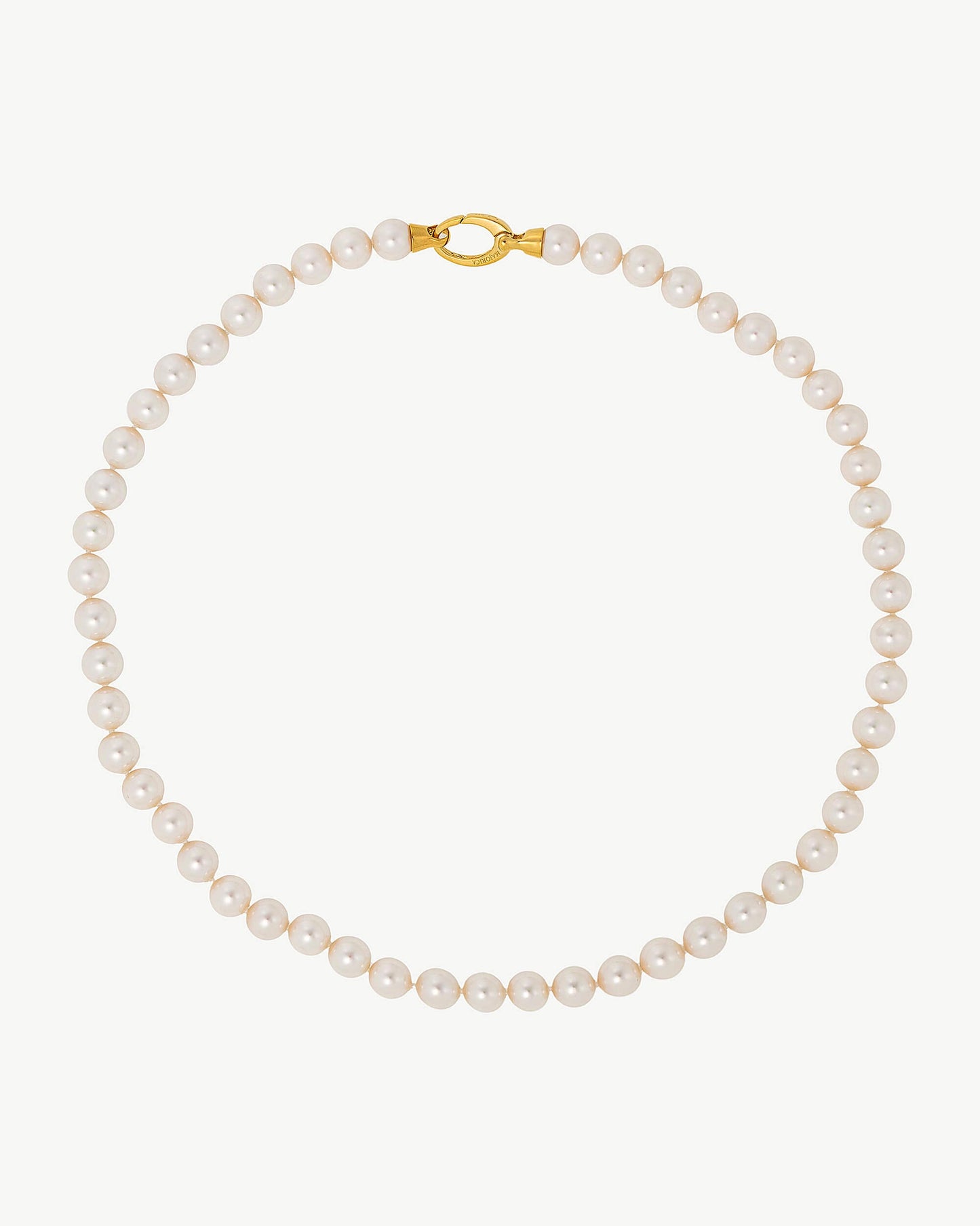 8mm Golden Pearl Necklace Lyra