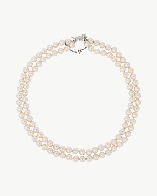 8mm Double Pearl Necklace Luna