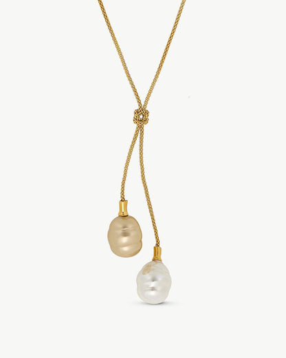 Two Golden Pearls Necklace Tender