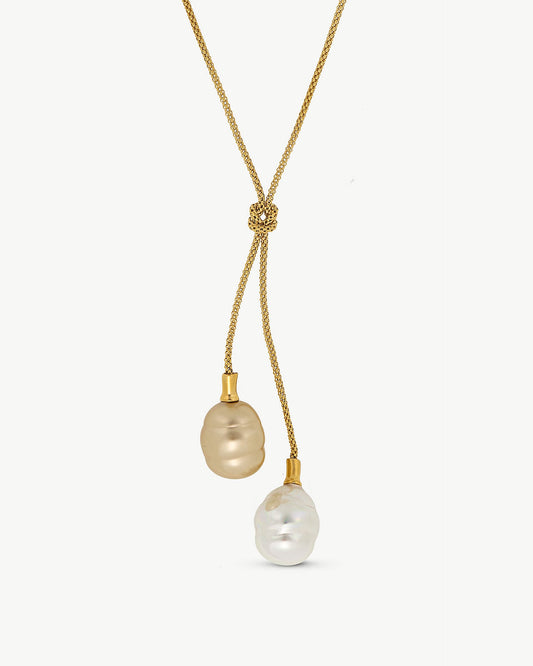 Two Golden Pearls Necklace Tender