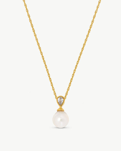 Golden Pearl Necklace Selene