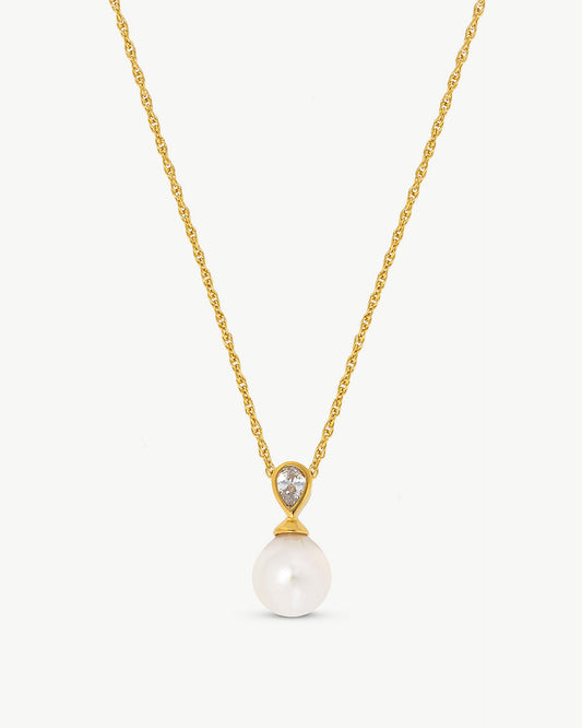 Golden Pearl Necklace Selene