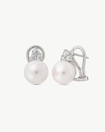 Omega Clasp Earrings Selene Zirconia