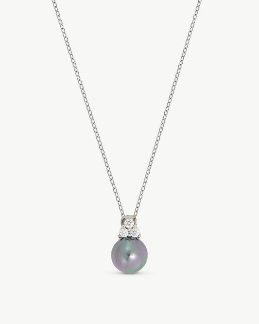 Gray Pearl Necklace Selene