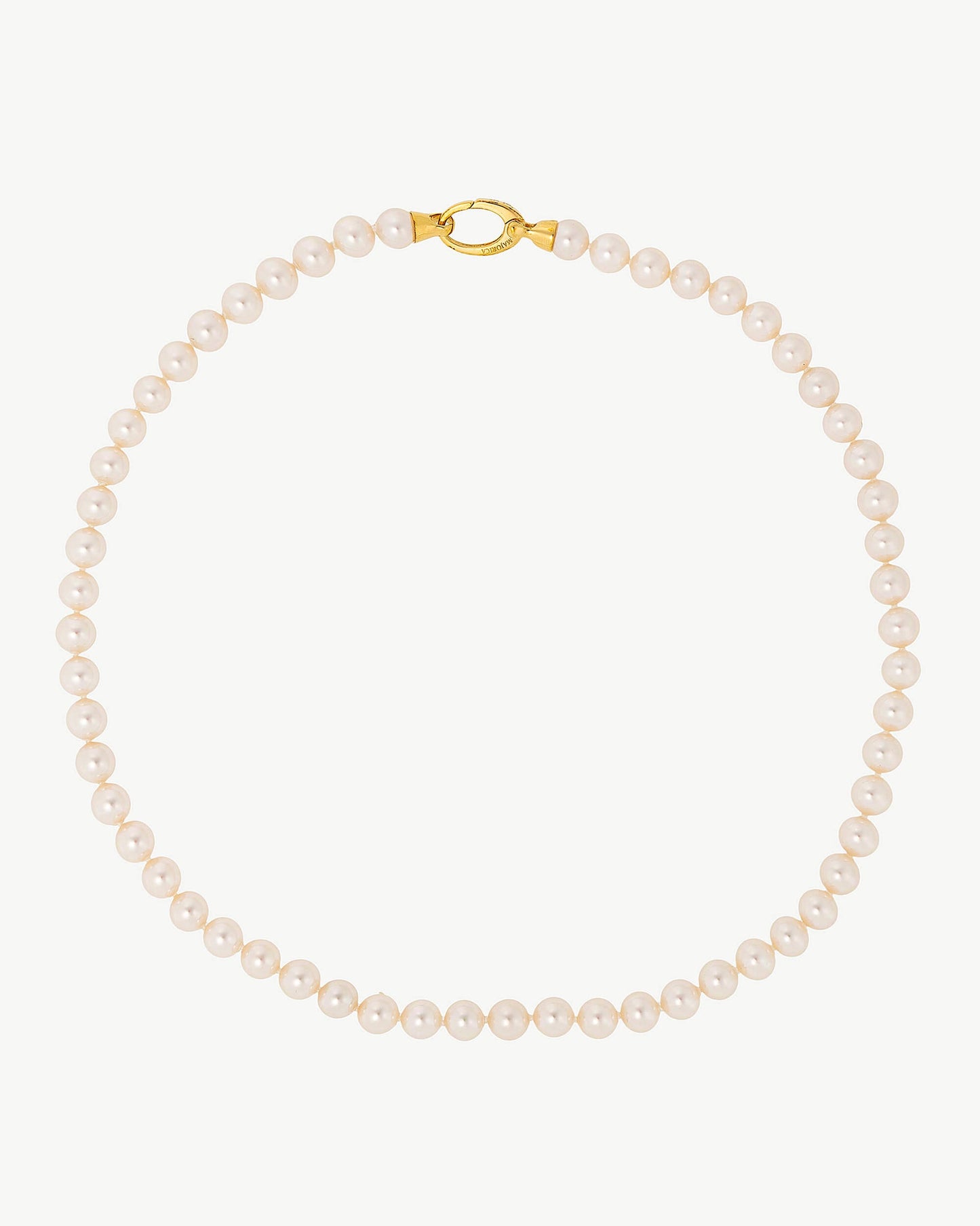 7mm Golden Pearl Necklace Lyra