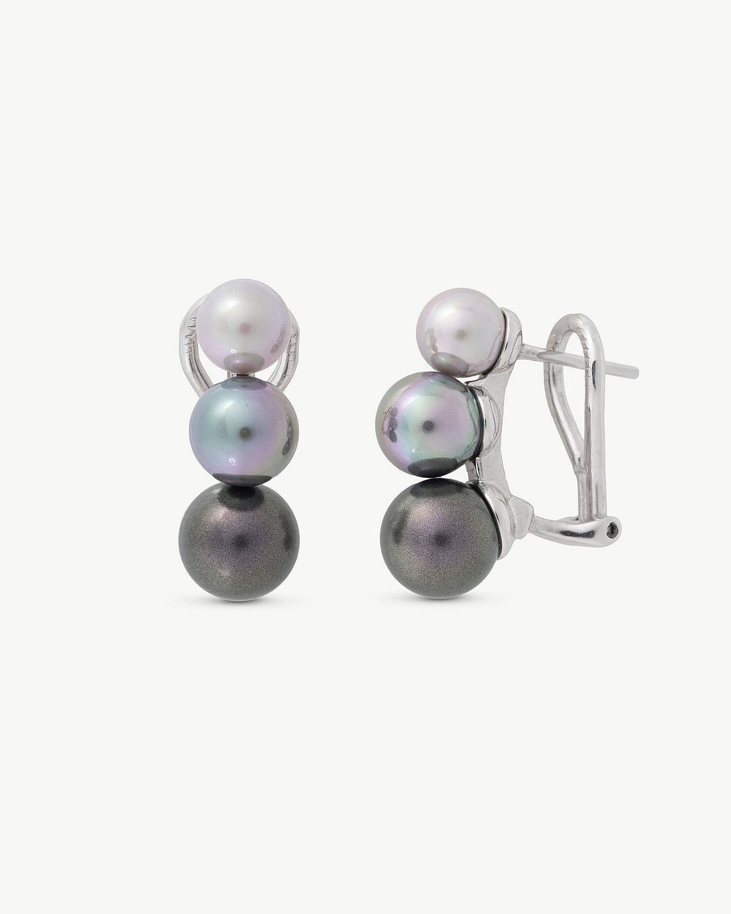 3 Multicolor Pearls Earrings Jour