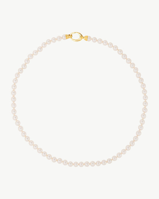 6mm Golden Pearl Necklace Lyra