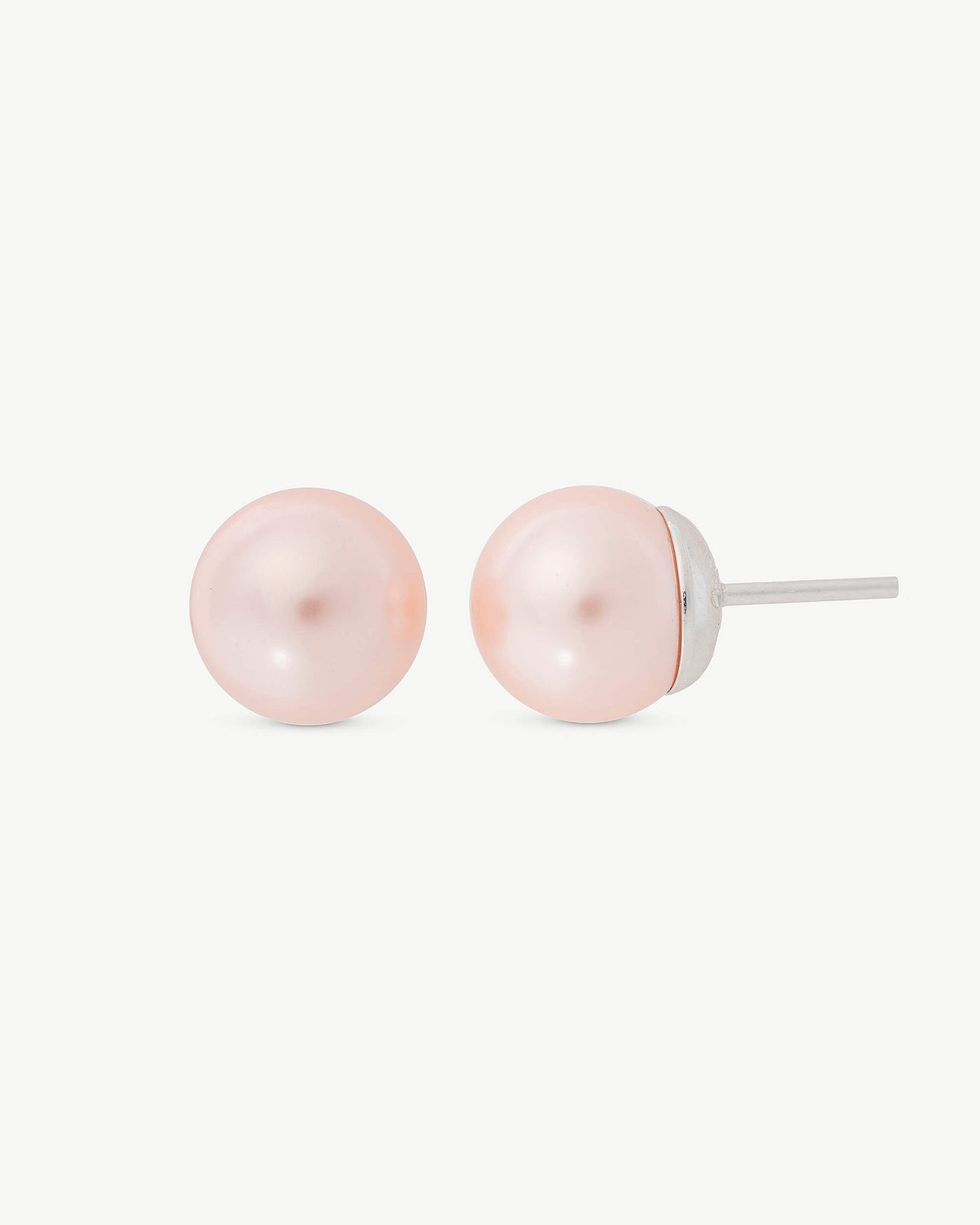 8mm Pink Pearl Earrings Lyra