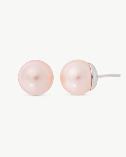 10mm Pink Pearl Earrings Lyra