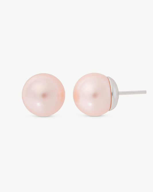 10mm Pink Pearl Earrings Lyra