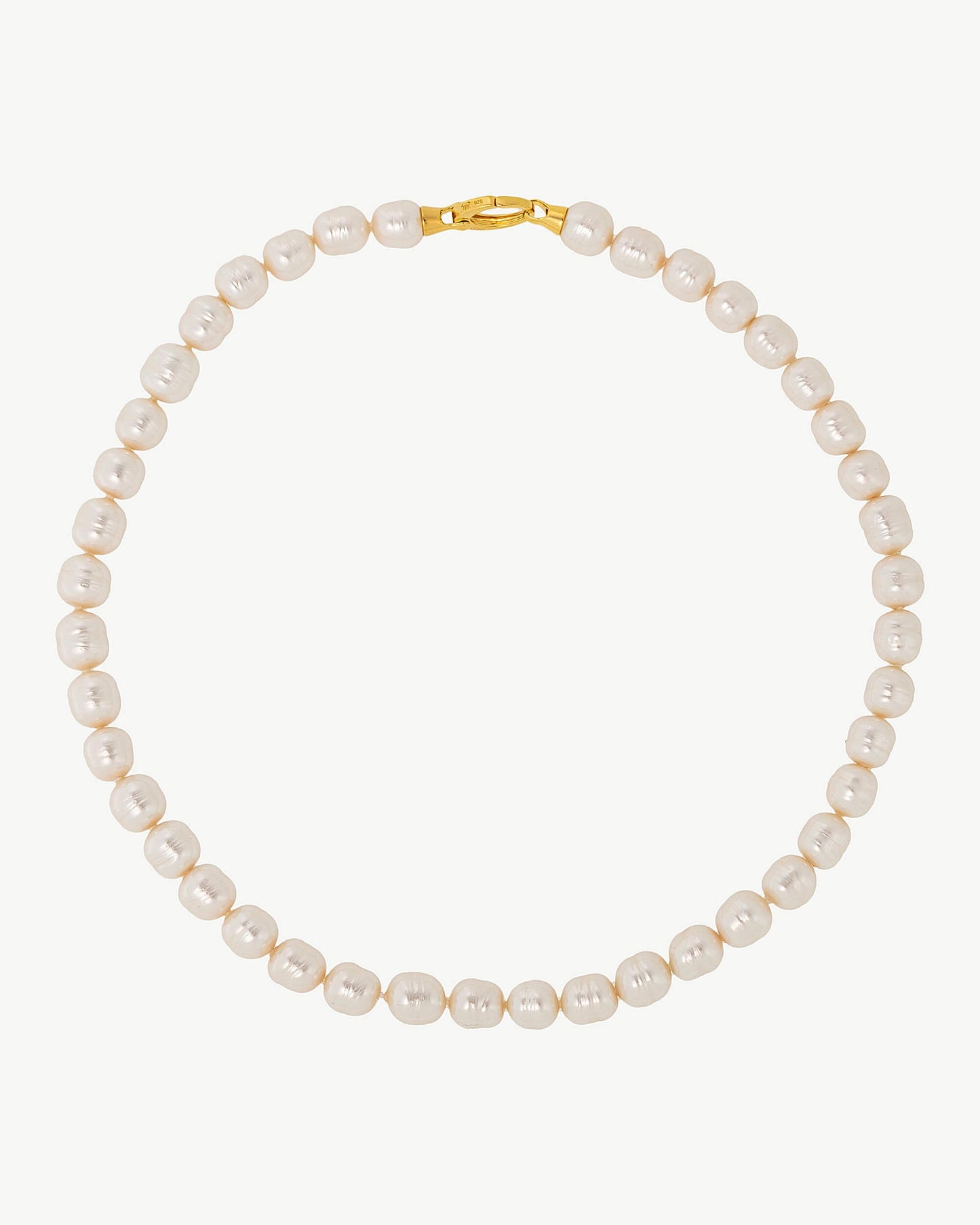 8mm Golden Pearl Necklace Agora