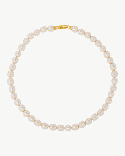 8mm Golden Pearl Necklace Agora