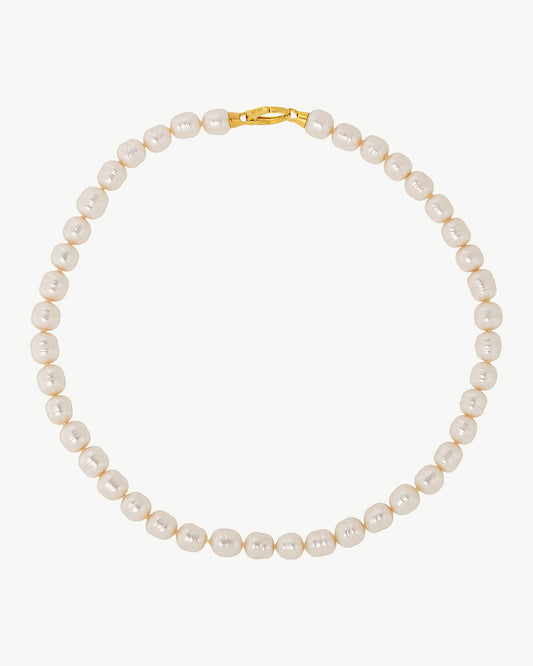 8mm Golden Pearl Necklace Agora