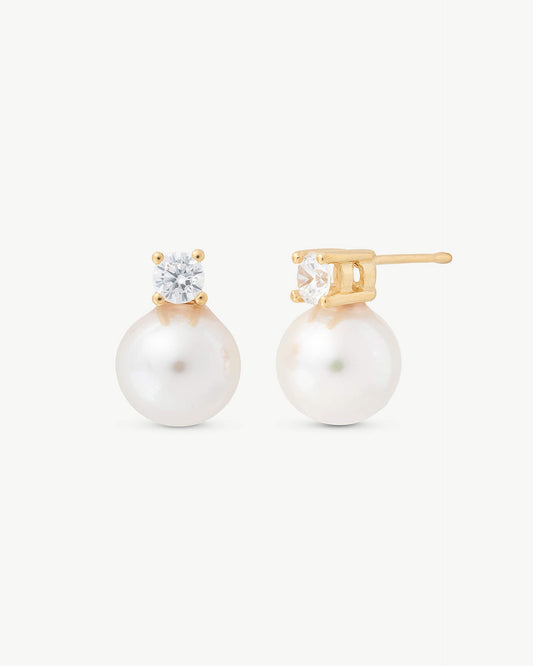 Jour Golden Zirconia Earrings Selene