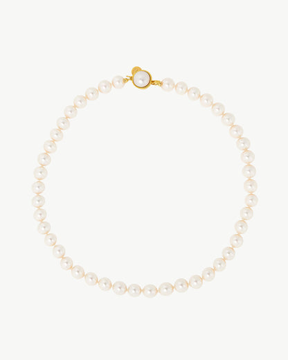 8mm Golden Pearl Necklace Lyra