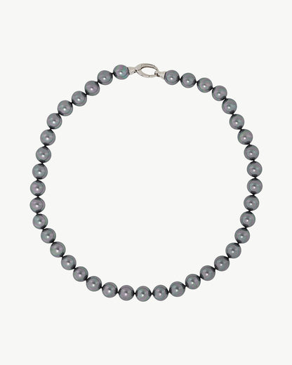 10mm Gray Pearl Necklace Lyra