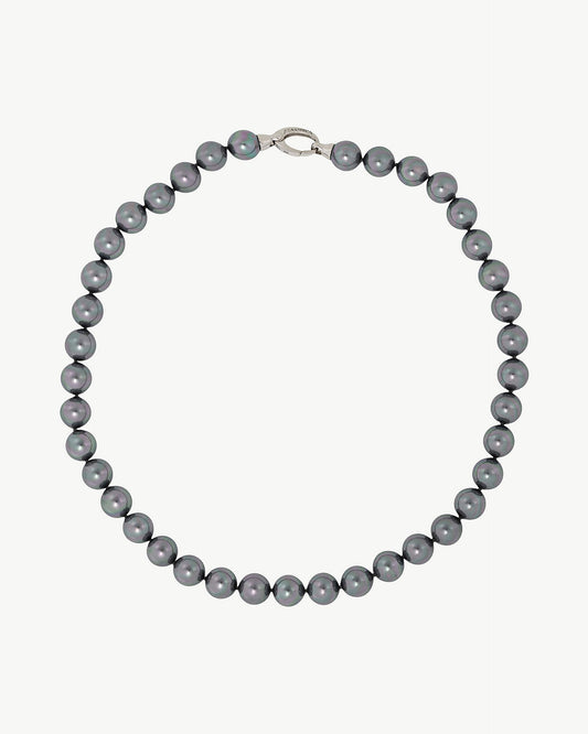 10mm Gray Pearl Necklace Lyra