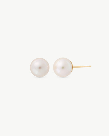 18k Gold Earrings with 6mm Pearl Taylor