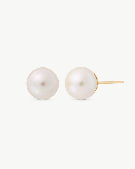 18k Gold Earrings with 8mm Pearl Taylor