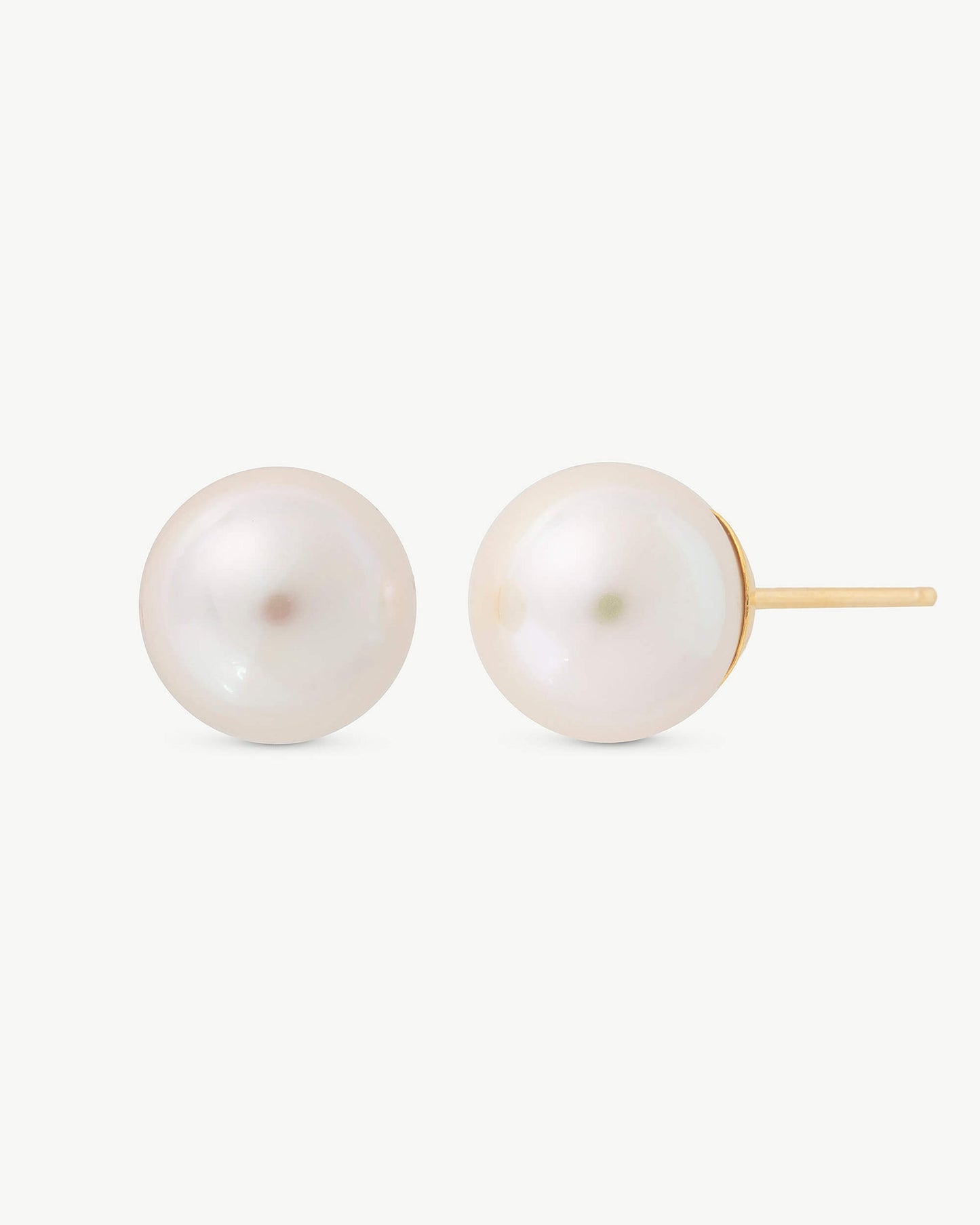 18k Gold Earrings with 10mm Pearl Taylor