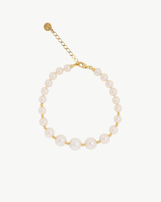 Pearl Bracelet 6-10mm Golden Lyra