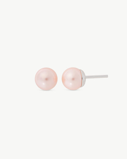 6mm Pink Pearl Earrings Lyra