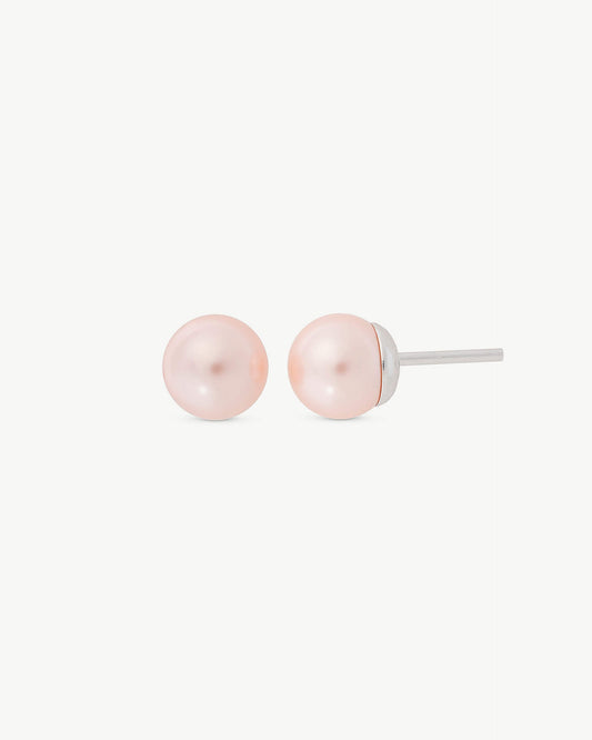 6mm Pink Pearl Earrings Lyra