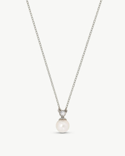 Zircon and Pearl Necklace Selene