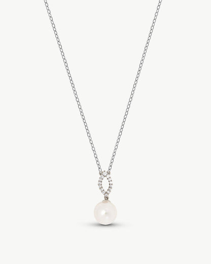 Pearl and Zircon Necklace Lilit