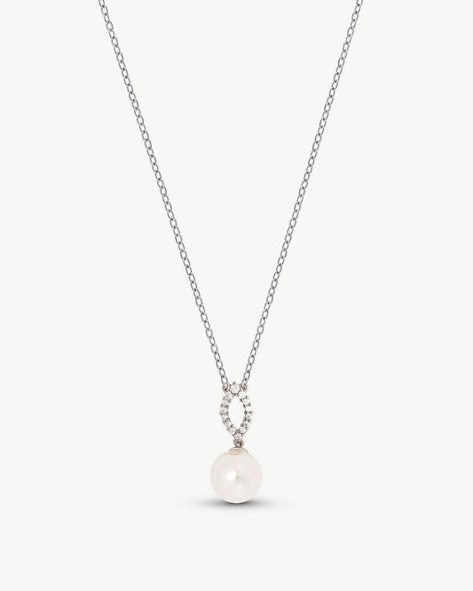 Pearl and Zircon Necklace Lilit