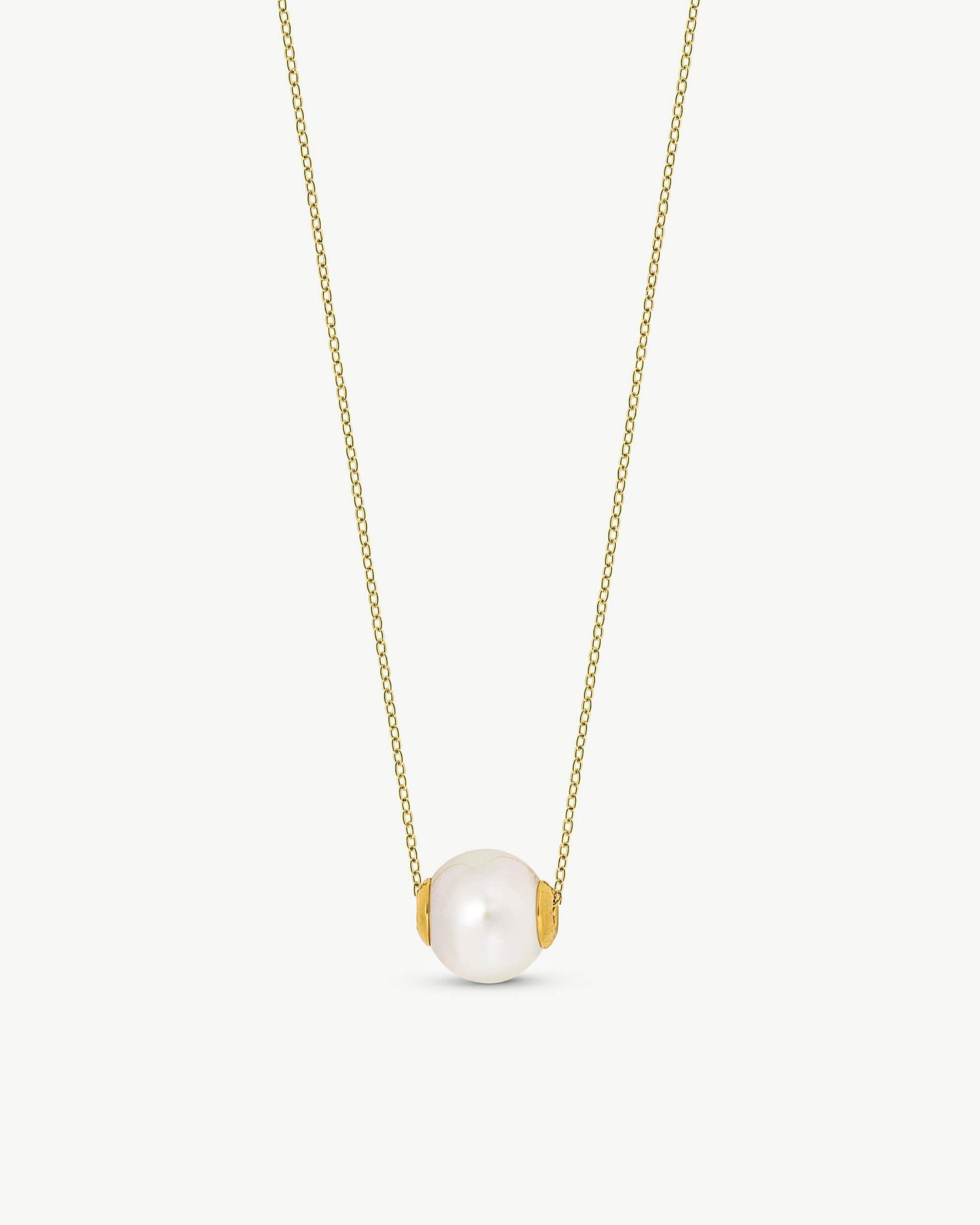 Golden Pearl Necklace 12 mm Nuada