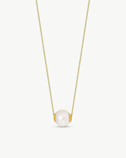 Golden Pearl Necklace 12 mm Nuada