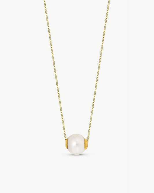 Golden Pearl Necklace 12 mm Nuada