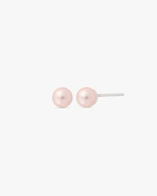 4mm Pink Pearl Earrings Lyra