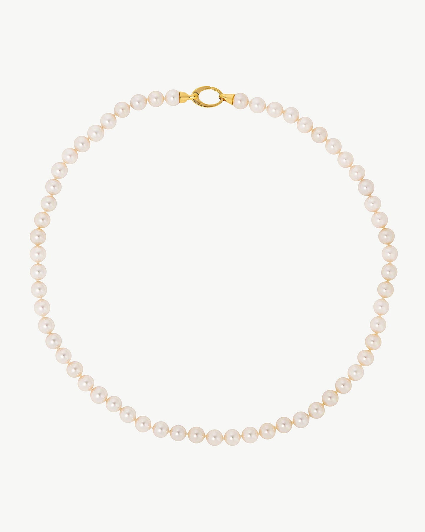 7mm Golden Pearl Necklace Lyra