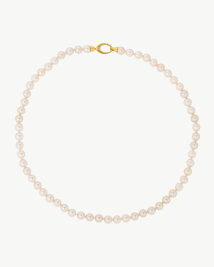 7mm Golden Pearl Necklace Lyra