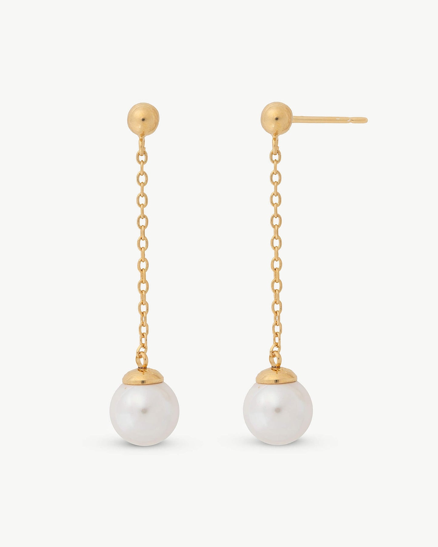 Golden Pearl Earrings Ilusion