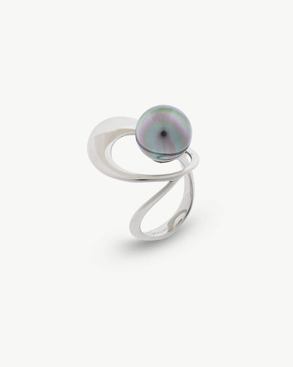 Gray Pearl Ring Petra