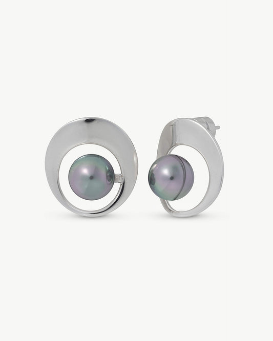 Gray Pearl Earrings Petra