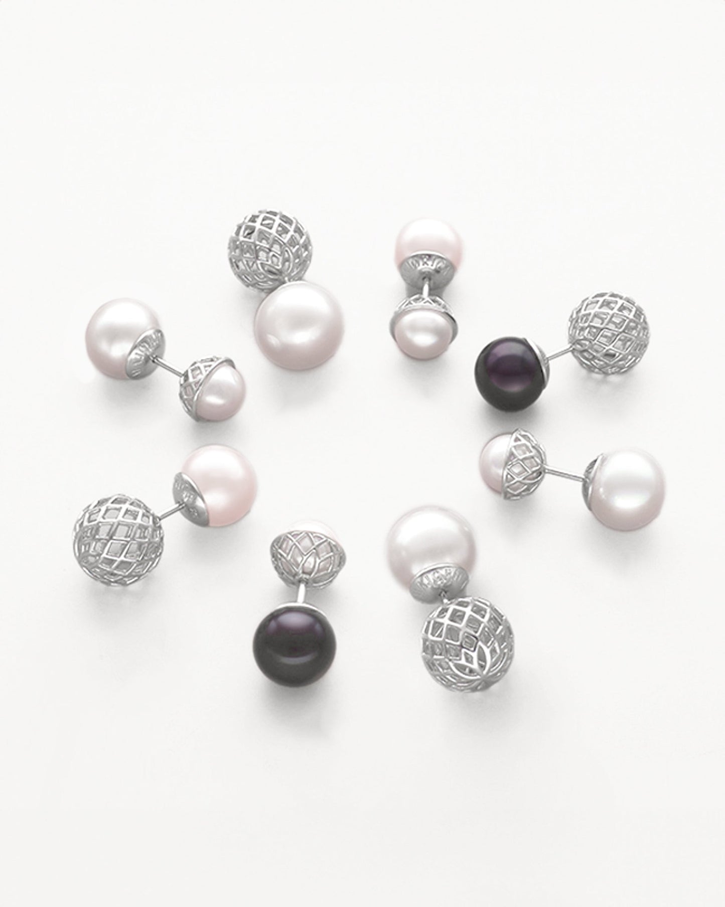 White Pearl and Silver Earring Nexus