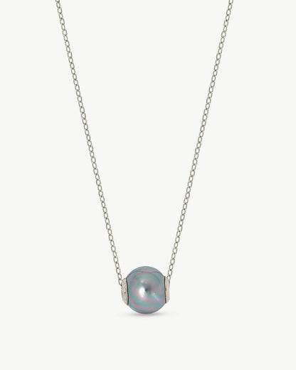 Silver Gray Pearl Choker 12mm. Nuada